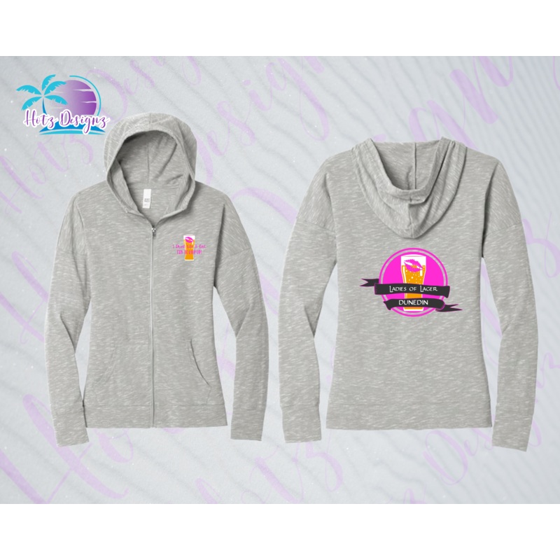 Ladies of Lager Light Weight Full Zip Hoodie (2 color options)