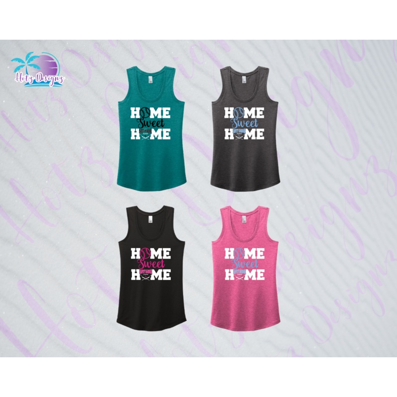 SHLL SFTBL Home Ladies Tri-Blend Racerback Tank (6 Color Options)