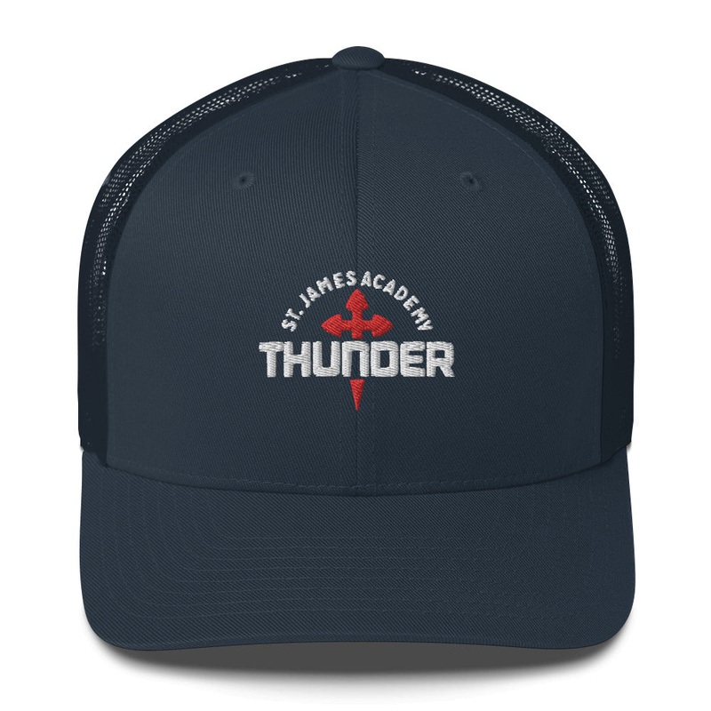 St. James Academy Trucker Cap|Navy|Navy/ White