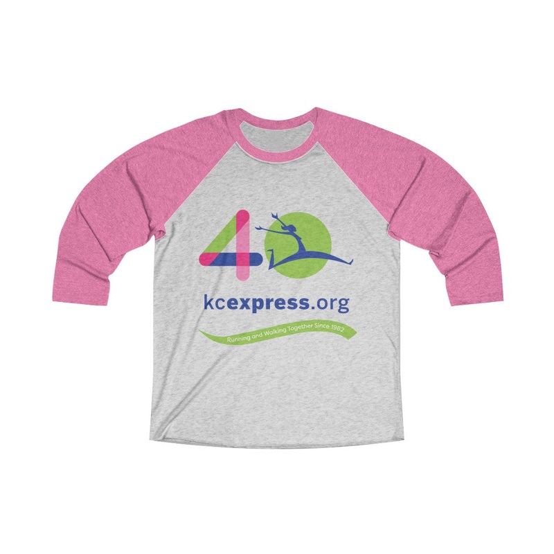 KC Express 40 Year Anniversary Unisex Tri-Blend 3\4 Raglan Tee