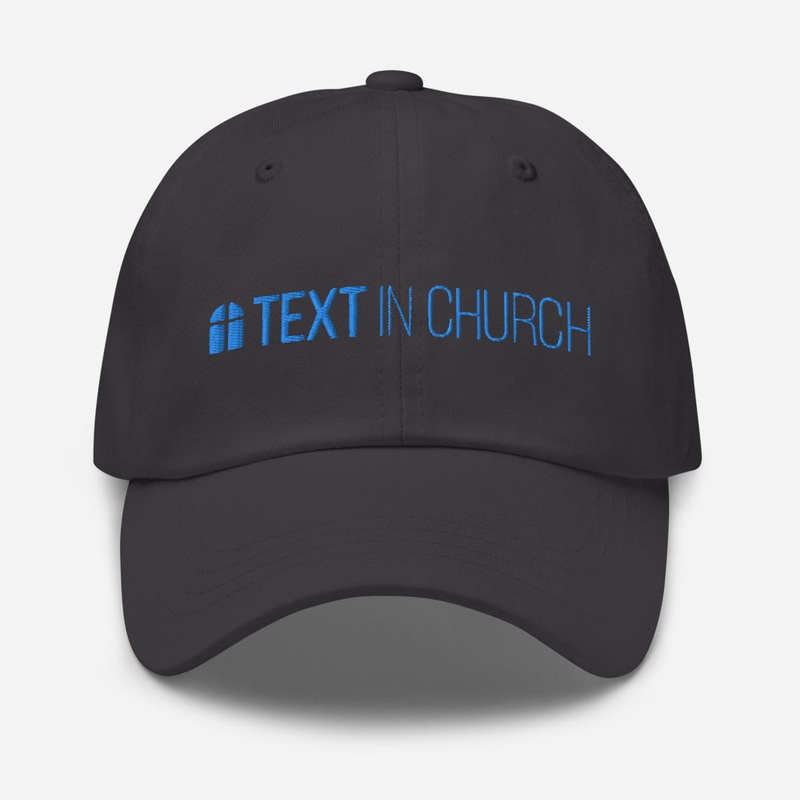 Text in church Dad hat|Black|Dark Grey