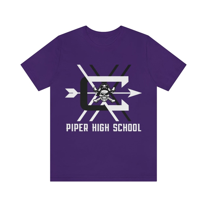 Piper High School Pirates XC Unisex Jersey Short Sleeve Tee