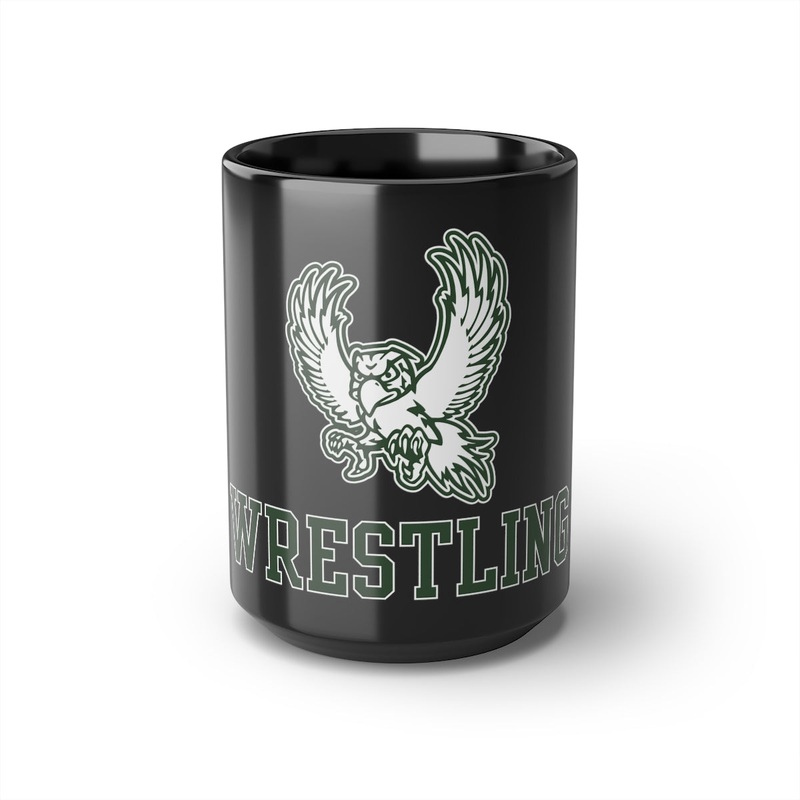 Lawrence Free State Wrestling Black Glossy Mug – 15oz