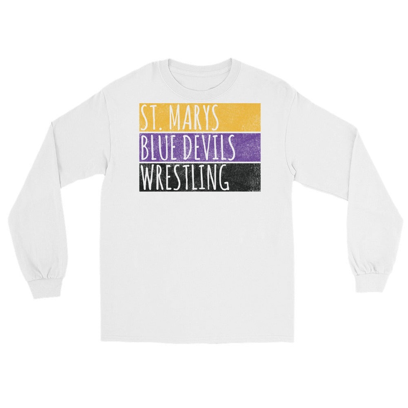 St. Marys High School Wrestling Blue Devils Mens Long Sleeve Shirt