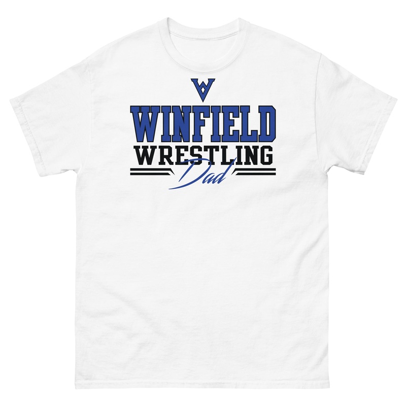 Winfield Wrestling Dad White Men’s classic tee