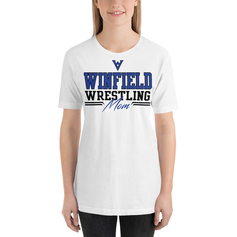 Winfield Wrestling Mom White Unisex t-shirt