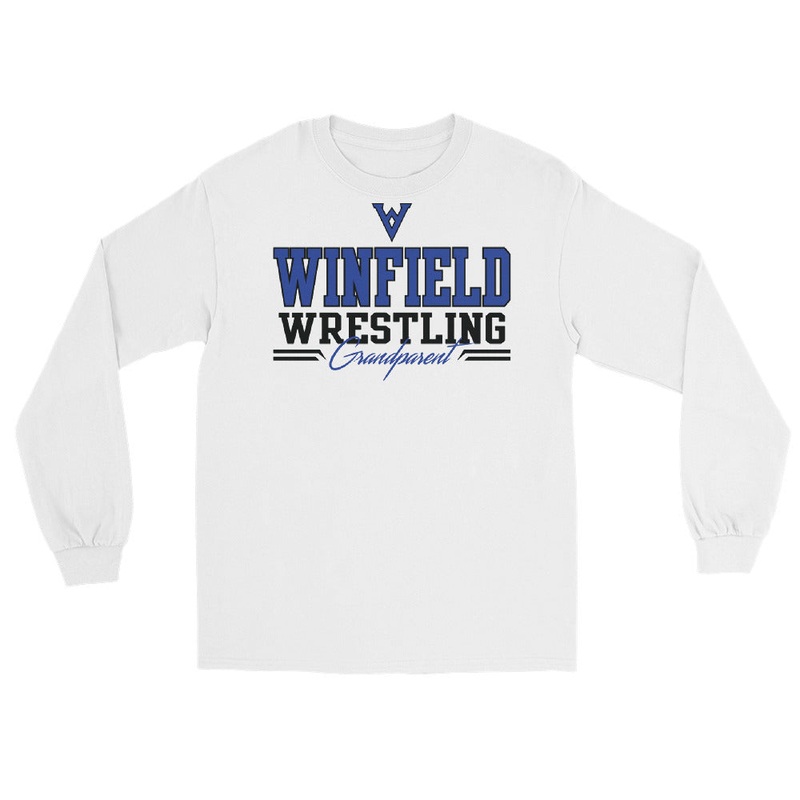 Winfield Wrestling Grandparent White Mens Long Sleeve Shirt