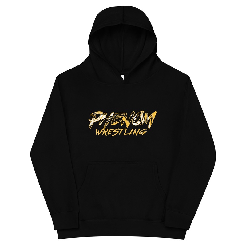 Youth Phenom Wrestling (Front + Back) fleece hoodie
