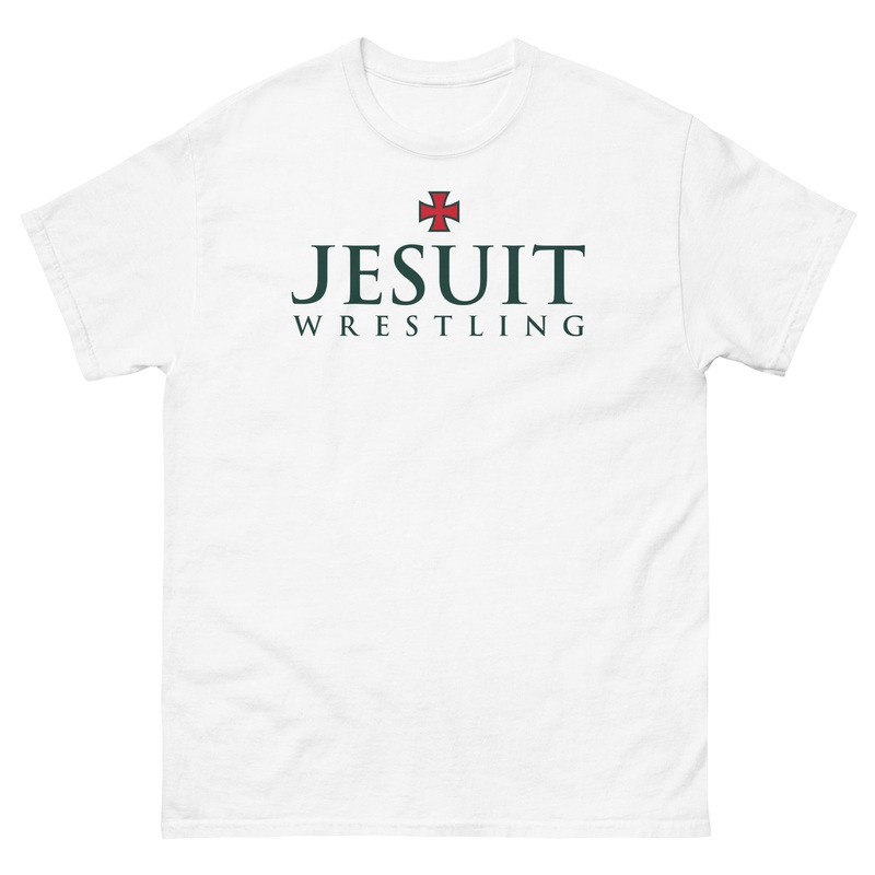 Strake Jesuit Wrestling White Men’s Classic Tee
