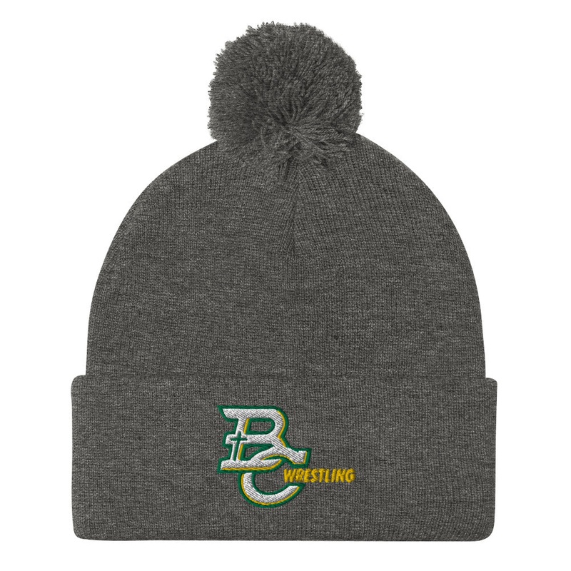 BC Bishop Carroll Wrestling Pom-Pom Beanie