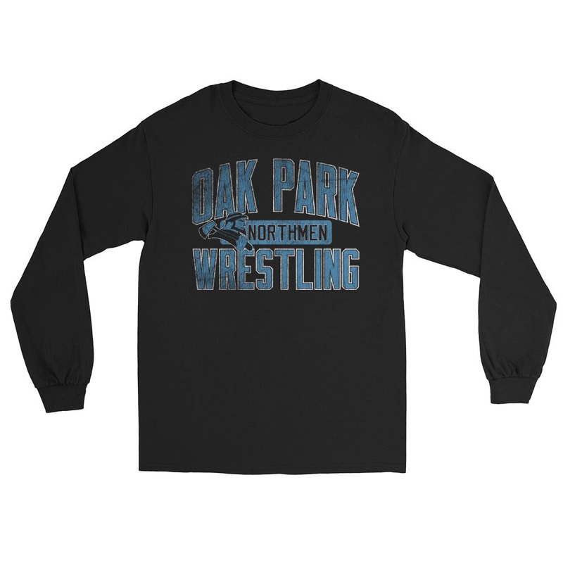 Oak Park Northmen Wrestling Mens Long Sleeve Shirt