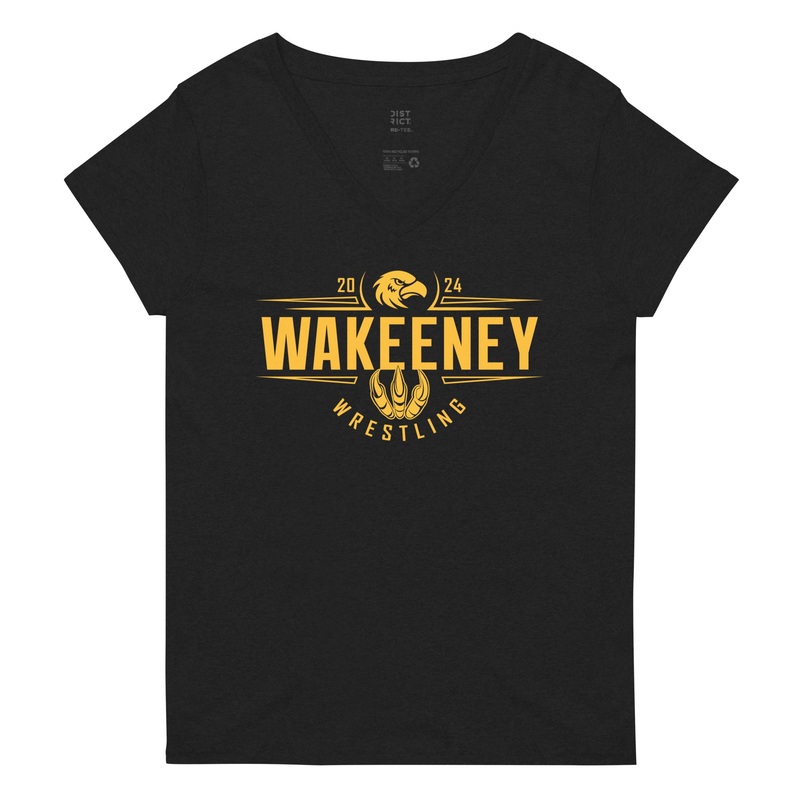 Wakeeney Wrestling Womens v-neck t-shirt