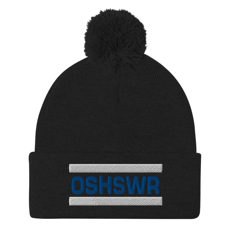 OSHSWR Pom-Pom Beanie|Black|Heather Grey