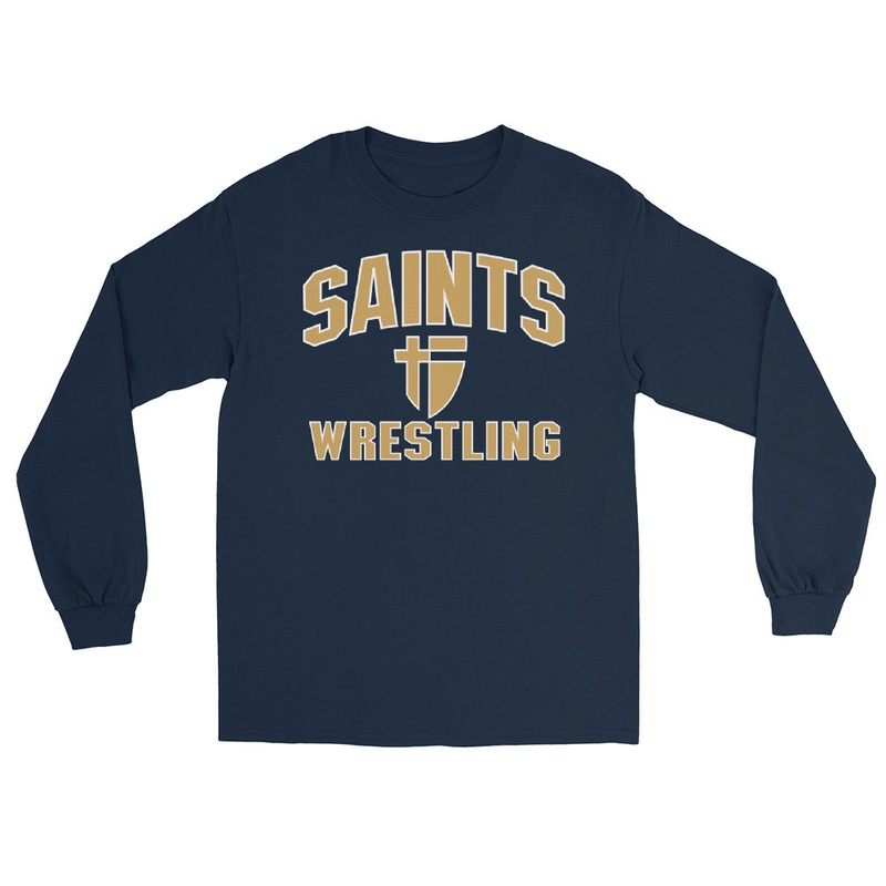 STA Saints Wrestling Mens Long Sleeve Shirt