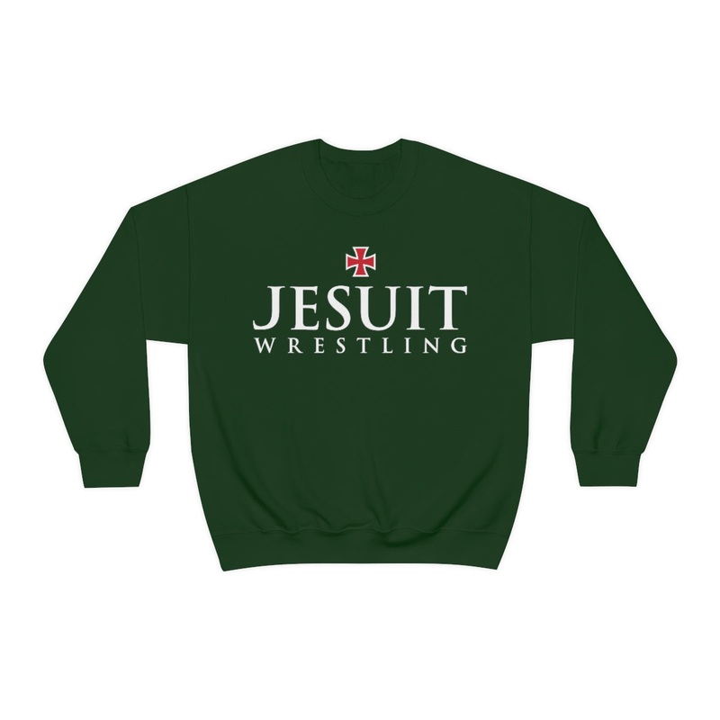 Strake Jesuit Wrestling Forest Unisex Heavy Blend Crewneck Sweatshirt