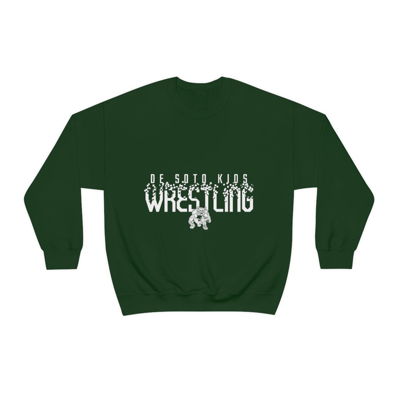 De Soto Kids Wrestling Forest Unisex Heavy Blend Crewneck Sweatshirt