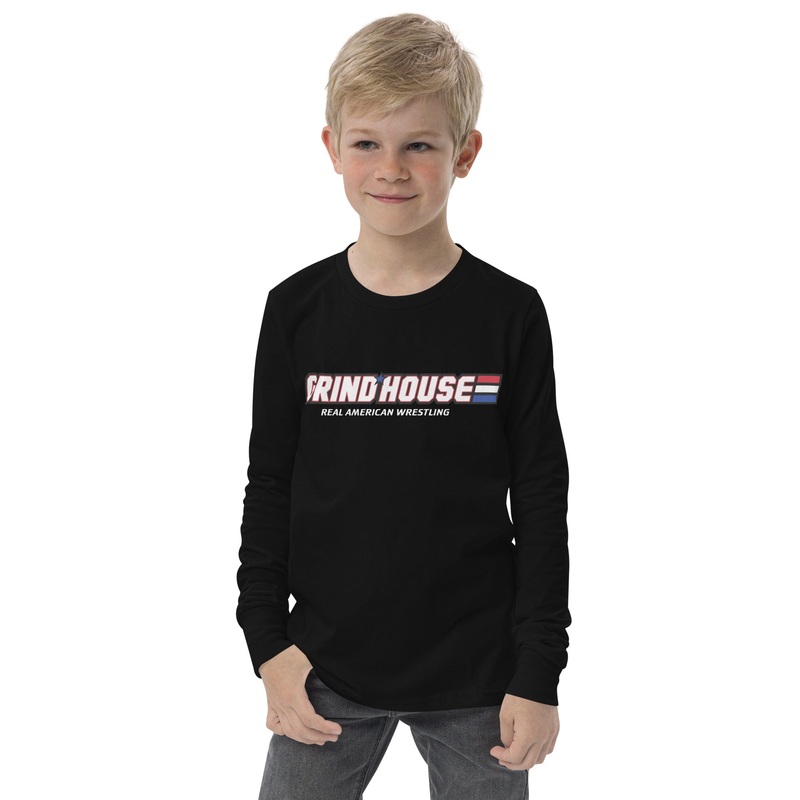 Team Grind House Real American Wrestling Youth long sleeve tee