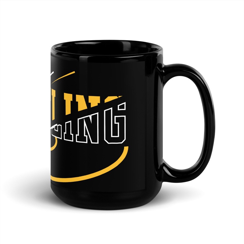 Winnetonka High School Wrestling Black Glossy Mug