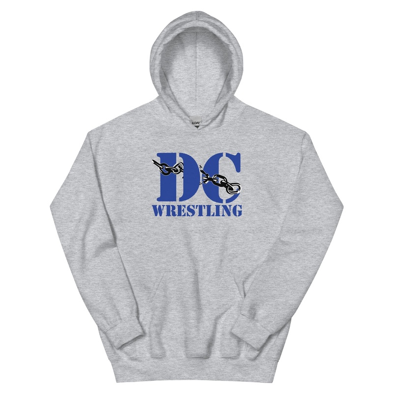 Dove Creek Wrestling Grey  Unisex Heavy Blend Hoodie
