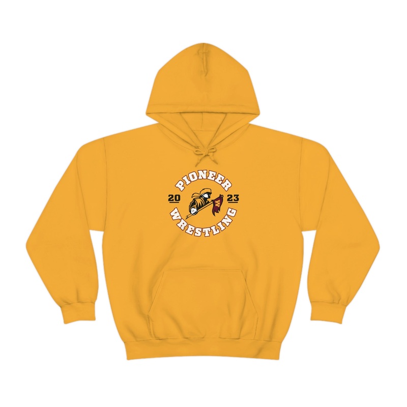 Wichita West High School Wrestling (Front + Back) Unisex Heavy Blend Hooded Sweatshirt