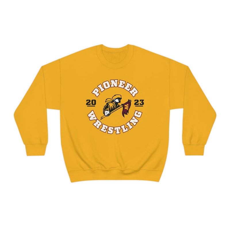 Wichita West High School Wrestling (Front Only) Unisex Heavy Blend Crewneck Sweatshirt