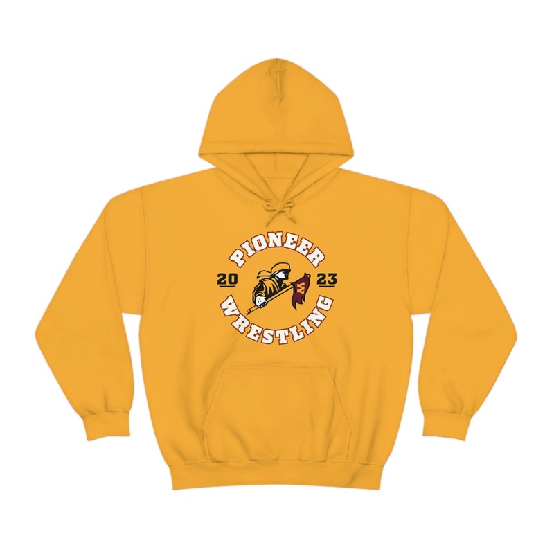 Wichita West High School Wrestling (Front Only) Unisex Heavy Blend Hooded Sweatshirt