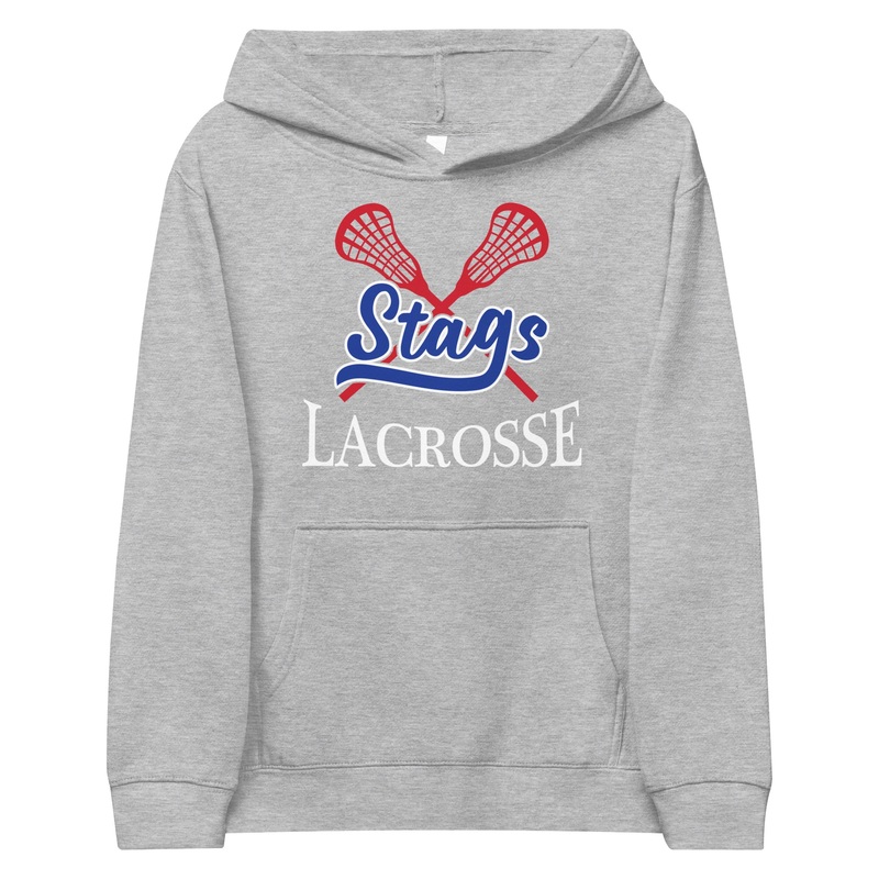 Stags Lacrosse Grey Kids Fleece Hoodie