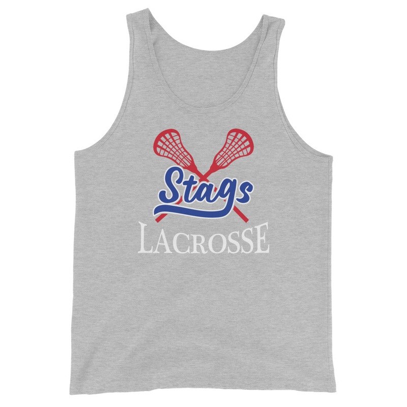 Stags Lacrosse Grey Mens Staple Tank Top