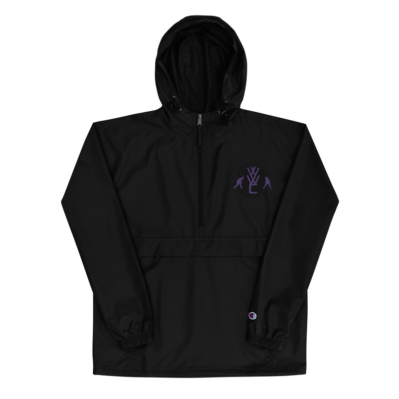 Wrestling With Character  Embroidered Champion Packable Jacket