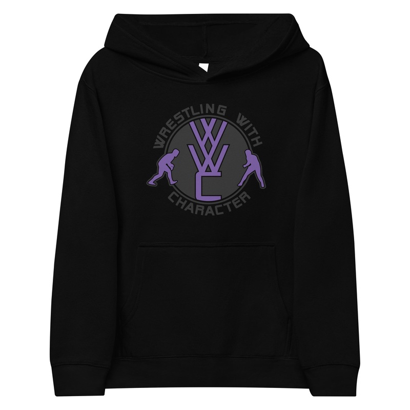 Wrestling With Character  Kids Fleece Hoodie