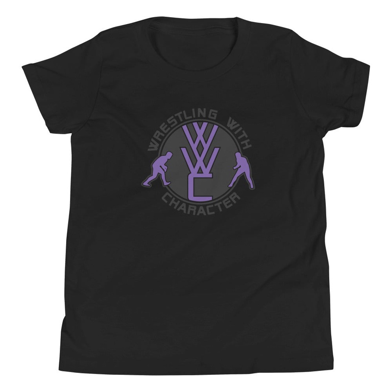 Wrestling With Character  Youth Staple Tee