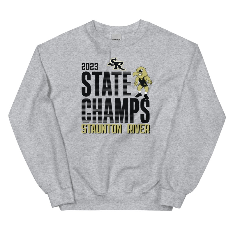 Staunton River State Champs  Grey Unisex Crew Neck Sweatshirt