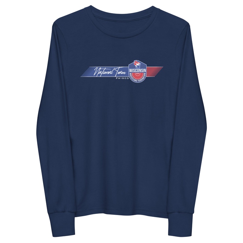 Wisconsin Wrestling Federation Wrestling 2023 Banner Youth Long Sleeve Tee