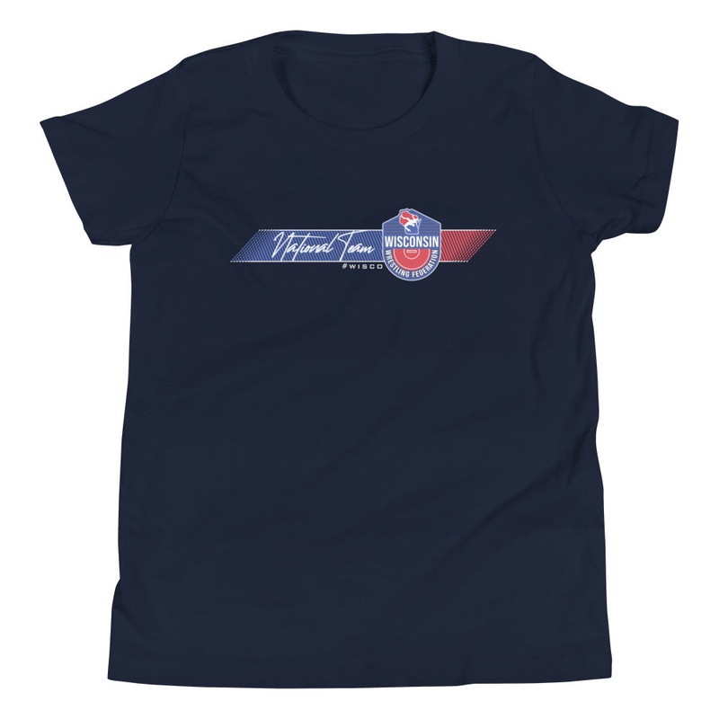Wisconsin Wrestling Federation Wrestling 2023 Banner Youth Staple Tee