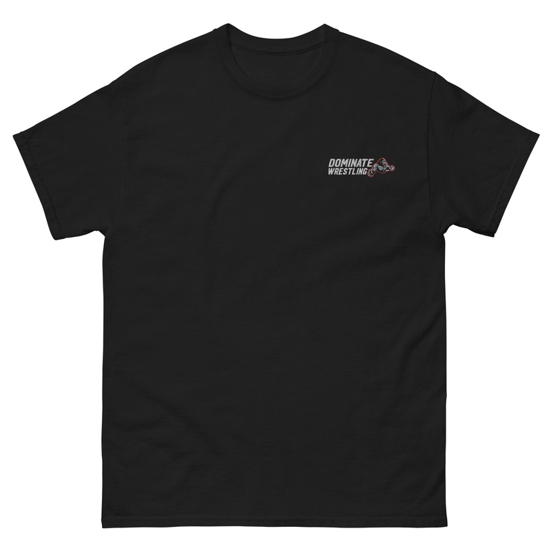 Dominate Wrestling Embroidered Mens Classic Tee