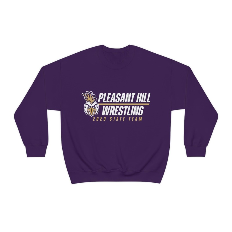Pleasant Hill Youth Wrestling Kids State 2023 Unisex Heavy Blend Crewneck Sweatshirt