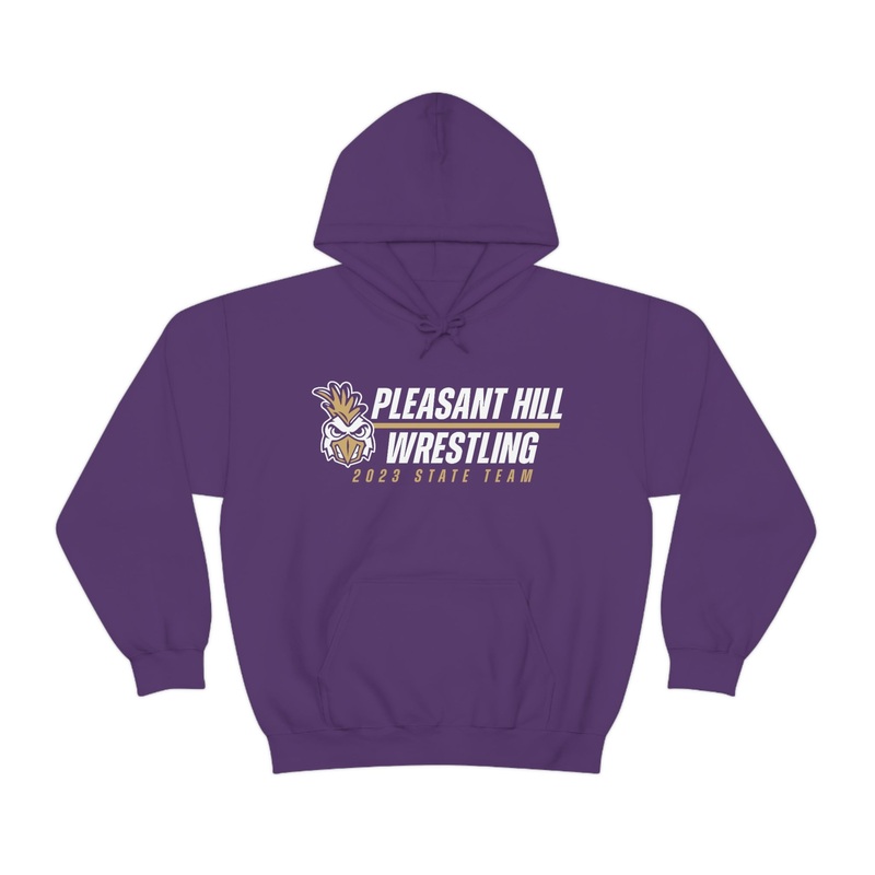 Pleasant Hill Youth Wrestling Kids State 2023 Unisex Heavy Blend Hooded Sweatshirt