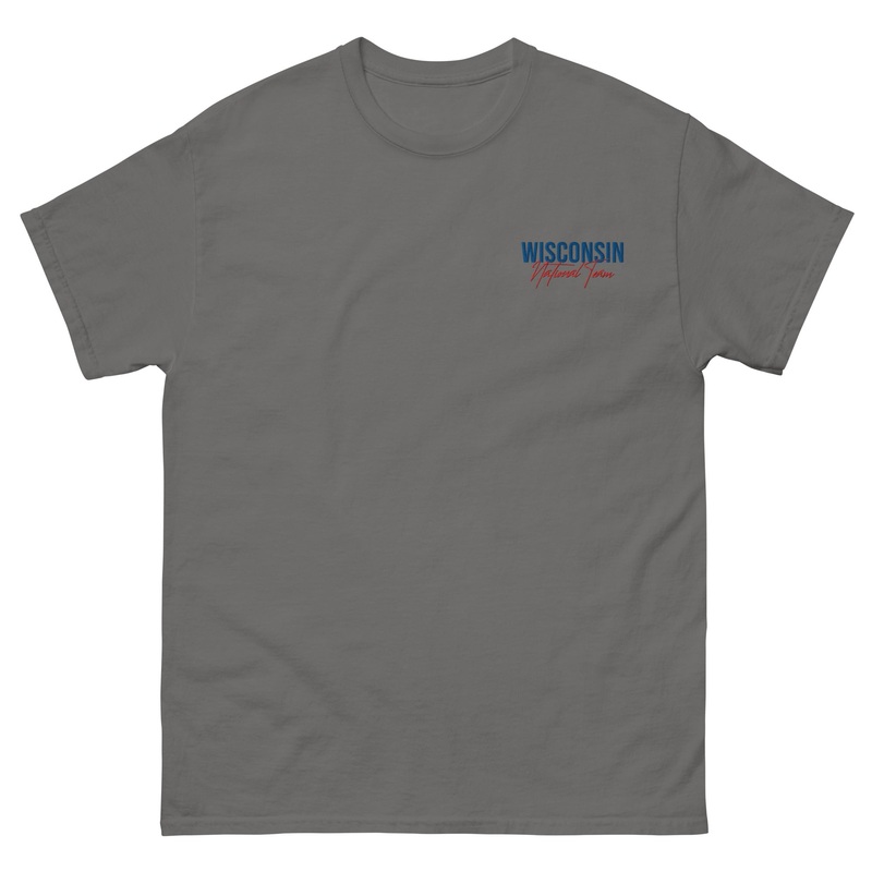 Wisconsin Wrestling Federation Men’s Embroidered Grey classic tee
