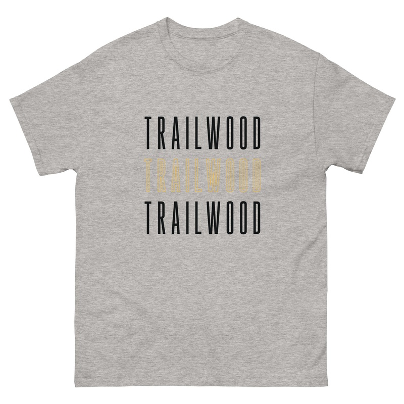 Trailwood Mens Classic Tee|Sport Grey|Black|S|M|L|XL|2XL|3XL|4XL|5XL