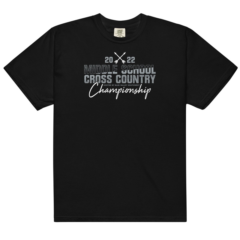 ’22 Middle School XC Championship Mens Garment-Dyed Heavyweight T-Shirt