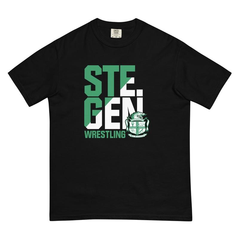 Ste. Genevieve Wrestling Fall 2022 Mens garment-dyed heavyweight t-shirt