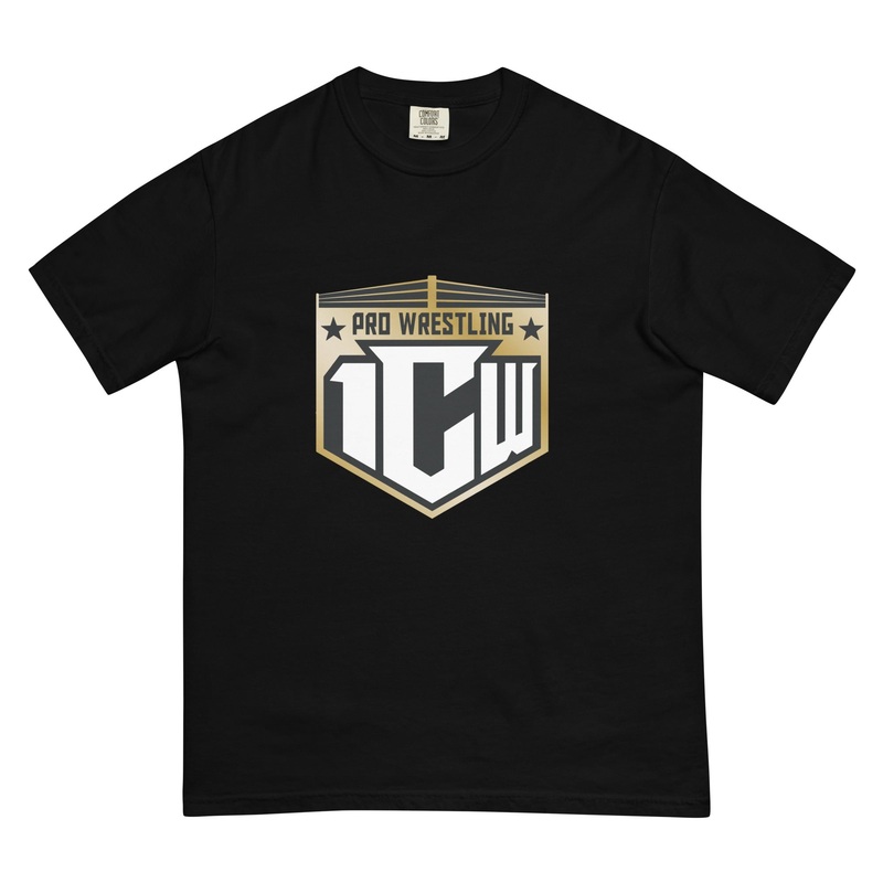 1CW Pro Wrestling Mens garment-dyed heavyweight t-shirt