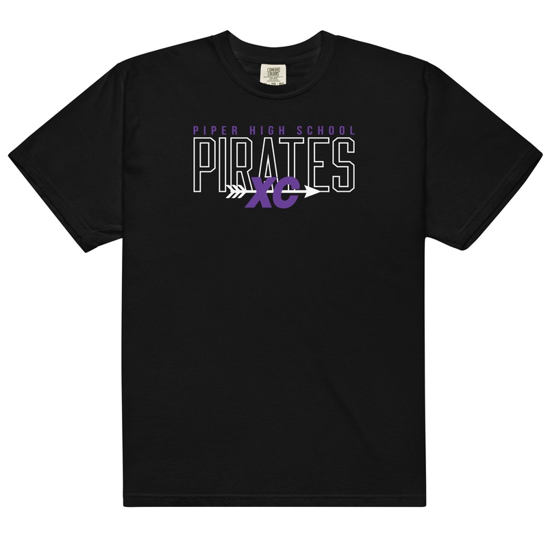 Piper High School Pirates XC Mens Garment-Dyed Heavyweight T-Shirt