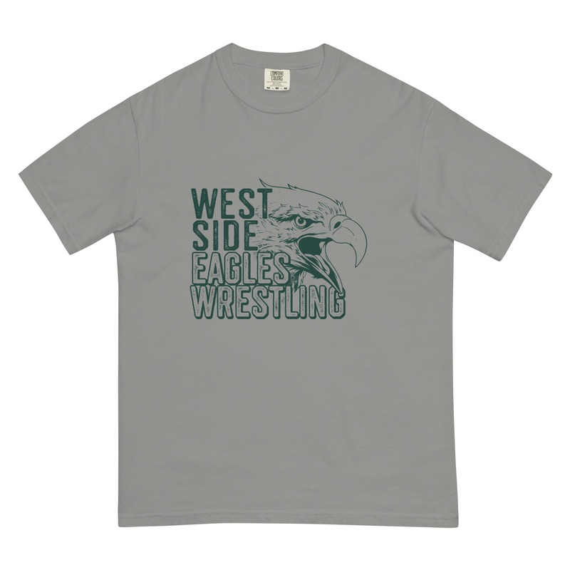 West Side Eagles Wrestling Mens garment-dyed heavyweight t-shirt