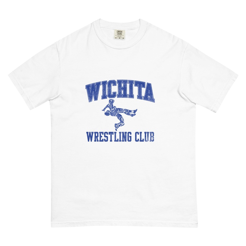 Wichita Wrestling Club Mens garment-dyed heavyweight t-shirt