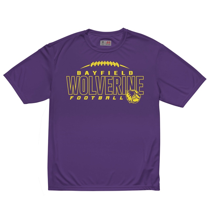 Bayfield Middle School Football  Unisex Performance Crew Neck T-Shirt