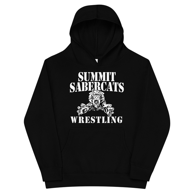 Summit Trail Middle School Wrestling  With Back Design Kids Fleece Hoodie