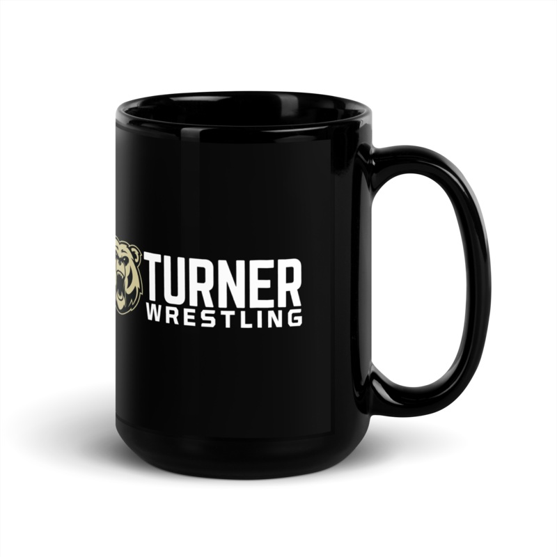 Turner Wrestling Club Black Glossy Mug