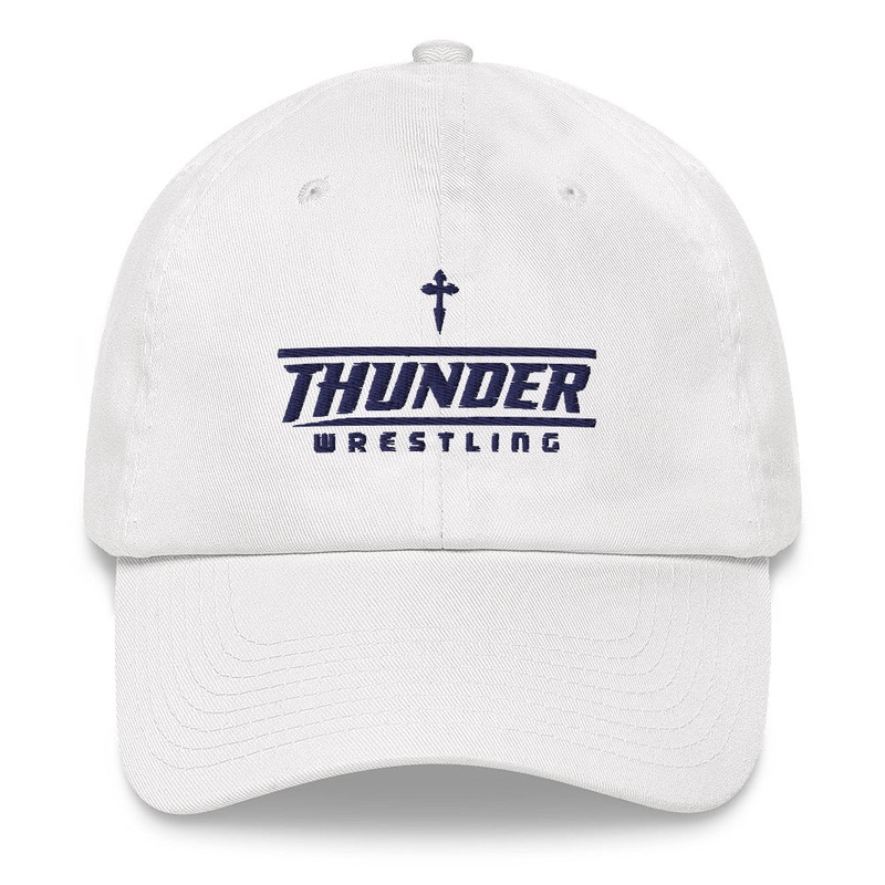 St. James Wrestling Dad hat|Navy|White