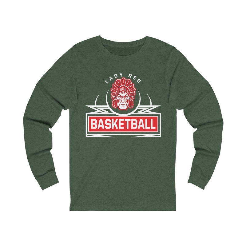 Unisex Jersey Long Sleeve Tee|S|M|L|XL|2XL|White|Heather Forest